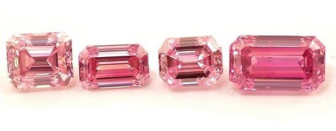 Emerald-cut Argyle Pink Diamonds