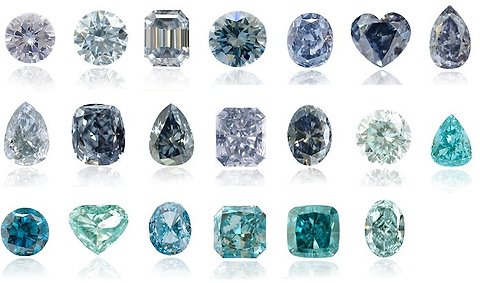 Secondary Hue of Blue Diamonds