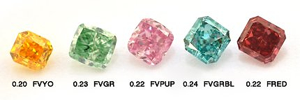 A collection of a number of the finest color diamonds that all make sound investments