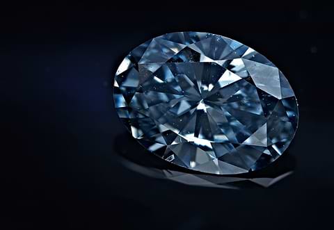 LEIBISH NATURAL Fancy Deep Blue Oval diamond