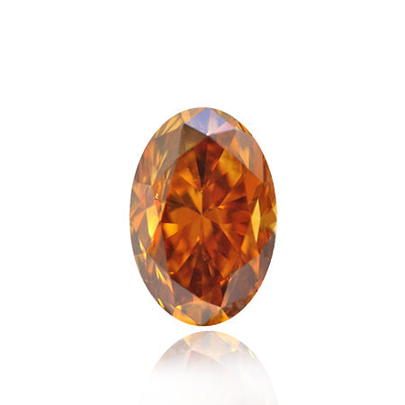 LEIBISH 1.01 Carat, Fancy Deep Brownish Yellowish Orange Diamond, Oval, SI1