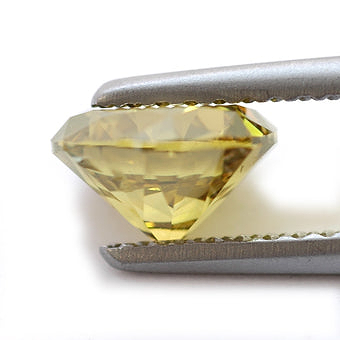 LEIBISH 1.31-carat, Fancy Intense Olive Yellow Green, Round Brilliant