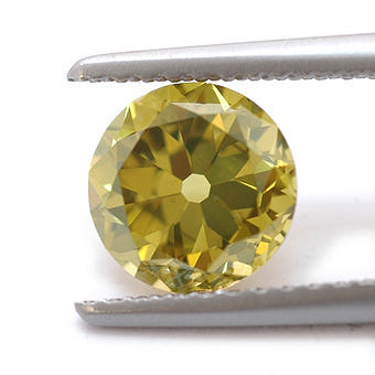 LEIBISH 1.31-carat, Fancy Intense Olive Yellow Green, Round Brilliant