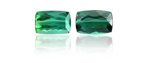 LEIBISH Incredible pair of 6.94 carat, Green Tourmaline Gemstones from Brazil, that would look amazing in a piece of jewellery