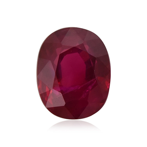 LEIBISH 5 Karat, Taubenblut, Burma-Rubin.
