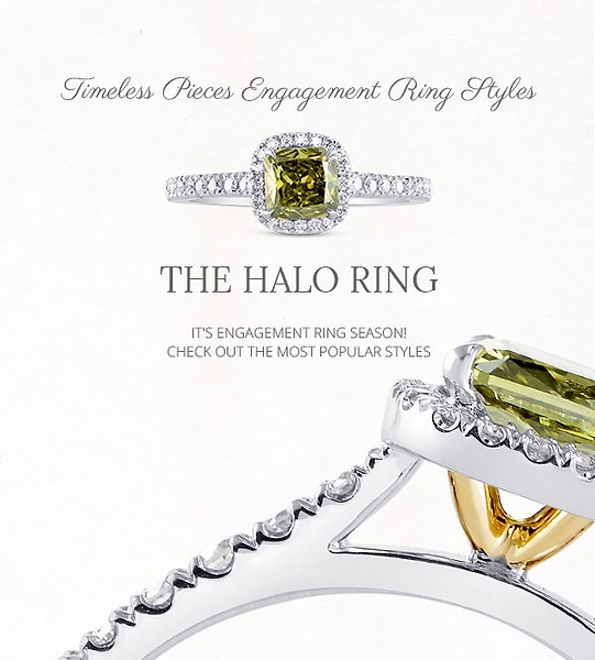 Halo Diamond and Gemstone Rings