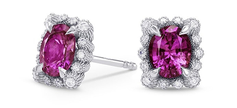 LEIBISH Saphir & Diamant Halo Ohrringe