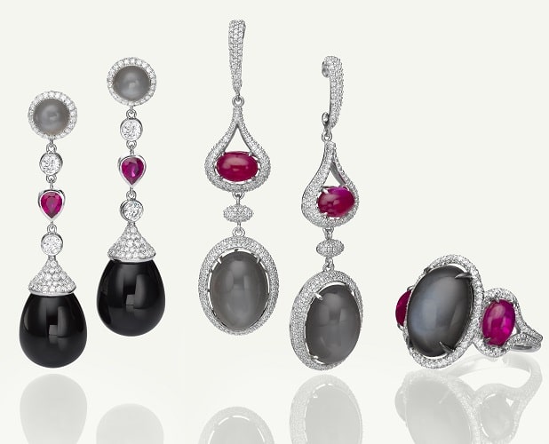 LEIBISH Diamond and black Onyx gemstone jewelry