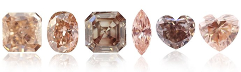 The different color intensities of natural brown diamonds