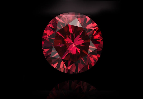 Diamante rotondo rosso fantasia LEIBISH