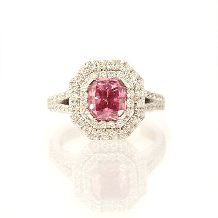 The Leibish Prosperity Pink set in a ring