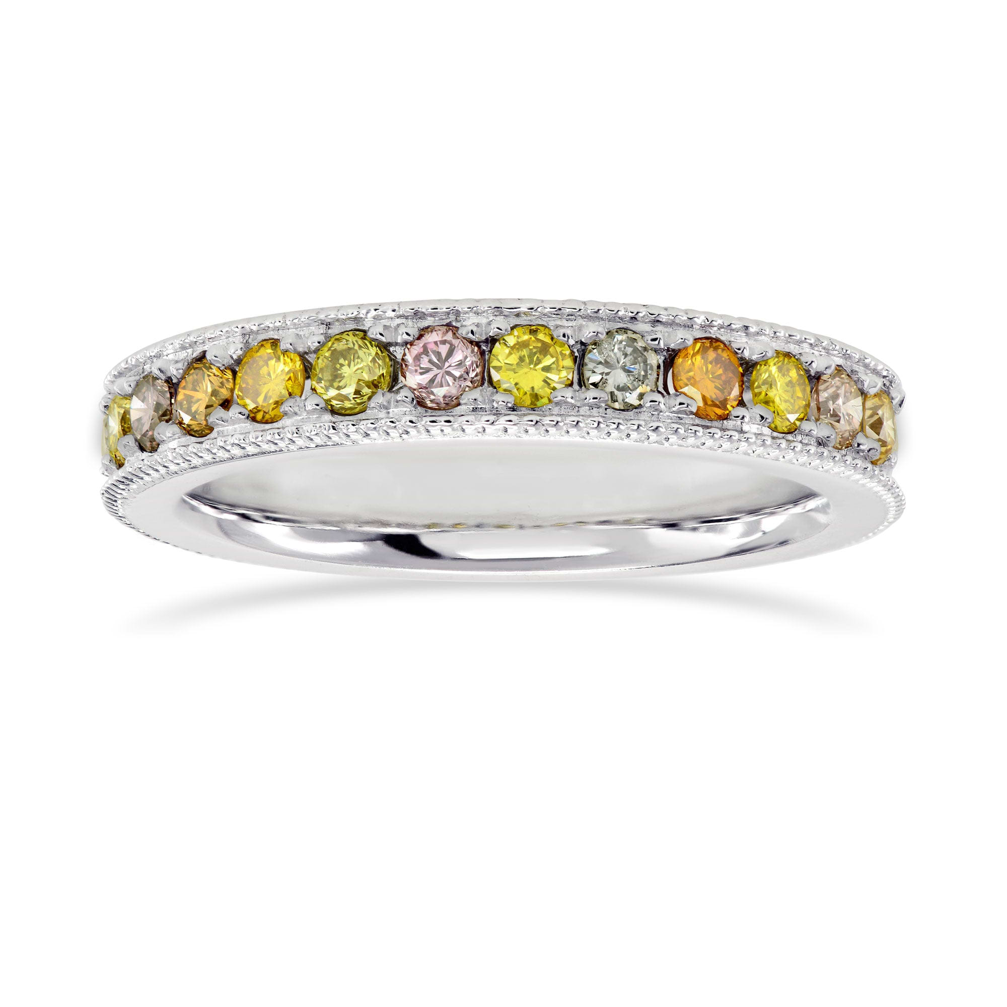 COLORED DIAMOND WEDDING BANDS
