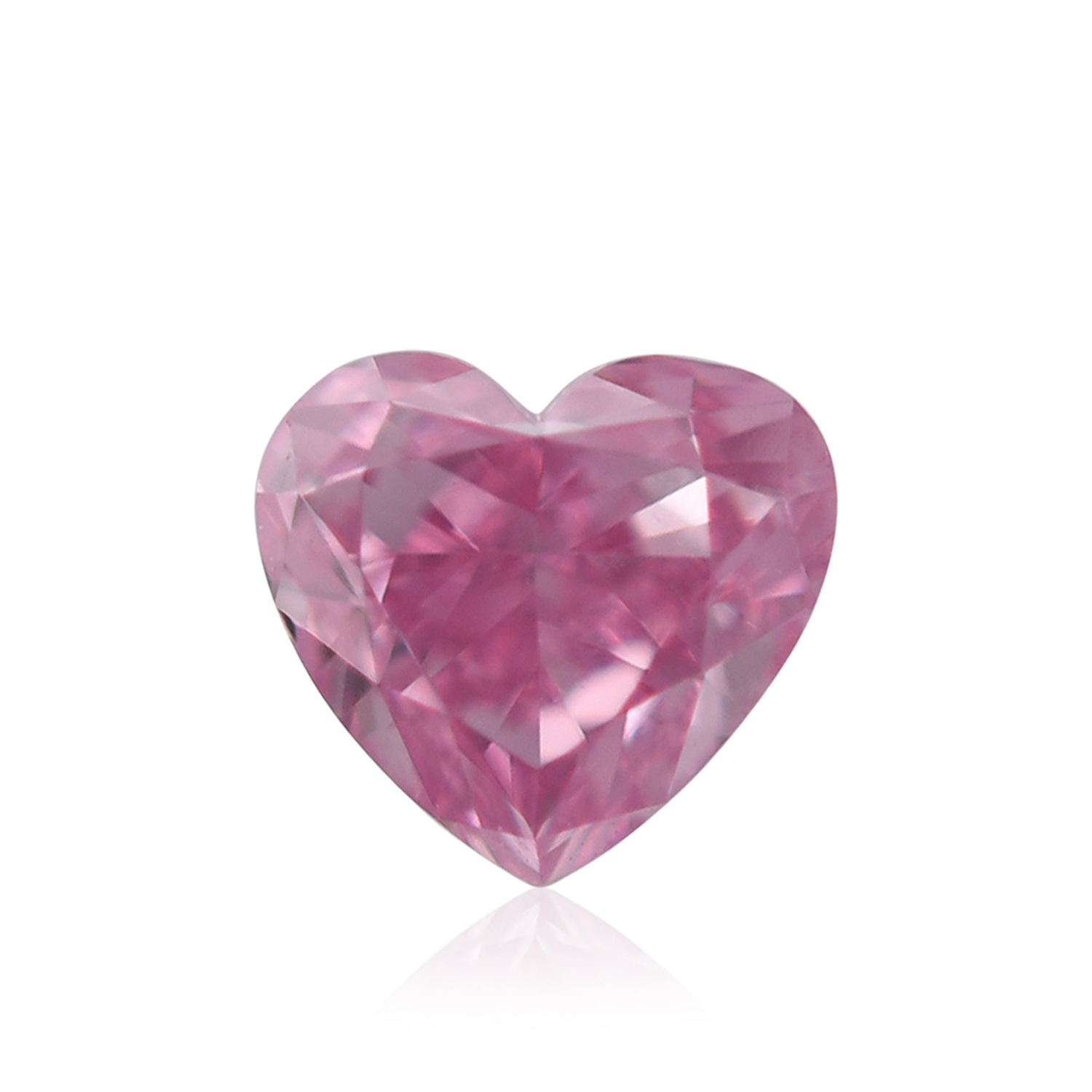 0.12 Carat Fancy Vivid Purple Pink Heart Diamond (VS) GIA
