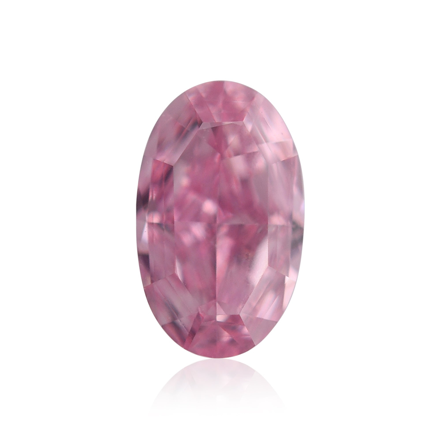 0.13 Carat Fancy Vivid Purplish Pink Oval Diamond (VS) GIA