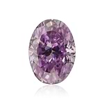 0.14 Carat Fancy Intense Pinkish Purple Oval Diamond (SI2) GIA