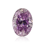 0.14 Carat Fancy Intense Pinkish Purple Oval Diamond (SI2) GIA
