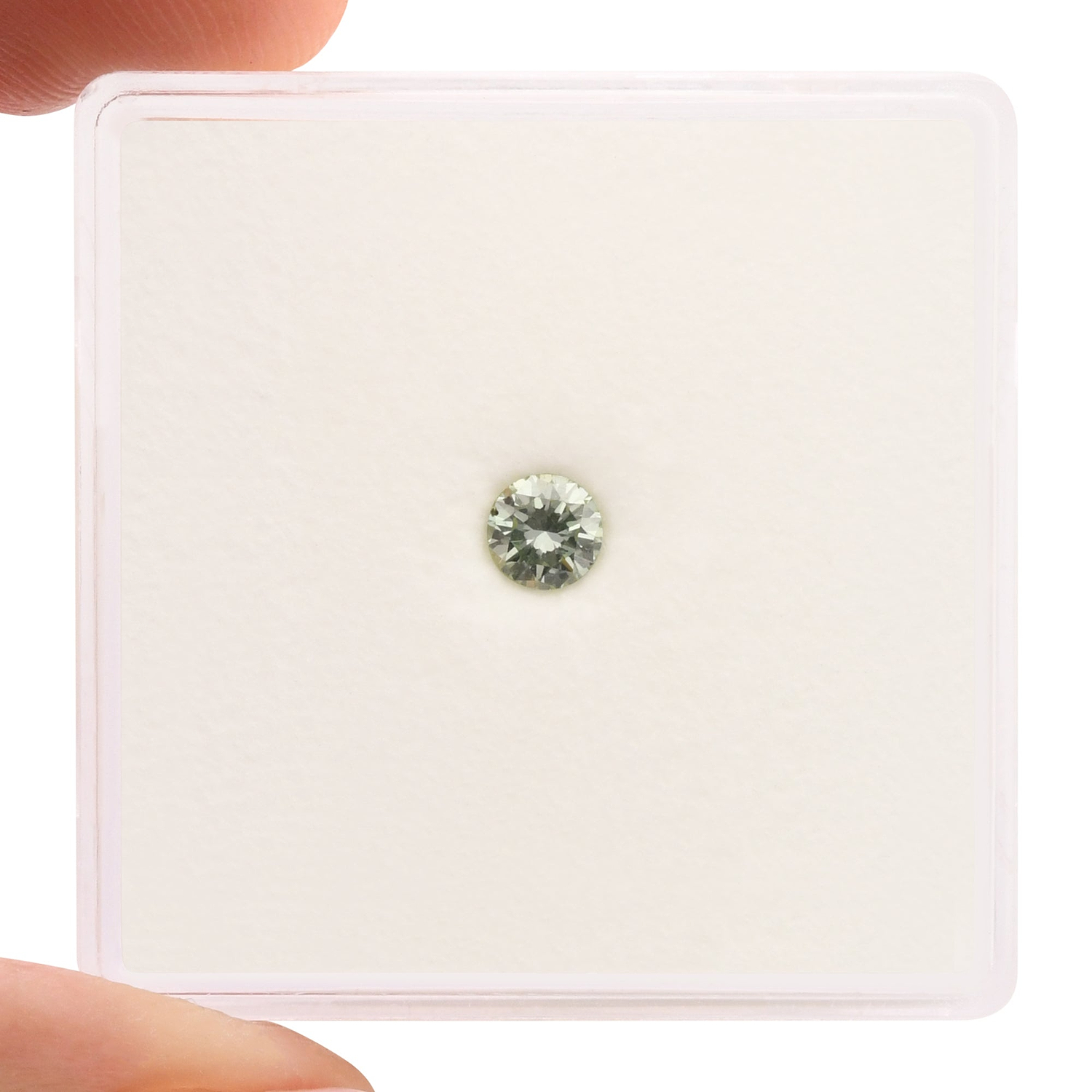 0.15 Carat Fancy Green Round Diamond SI1 GIA