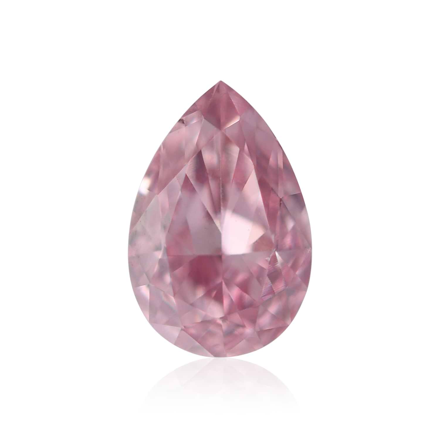 0.17 Carat Fancy Intense Purplish Pink Pear Diamond SI1 GIA