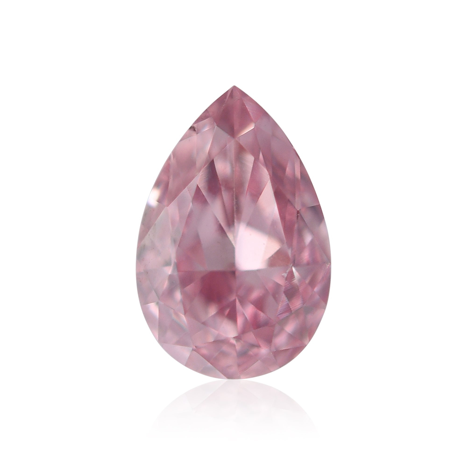 0.17 Carat Fancy Intense Purplish Pink Pear Diamond SI1 GIA