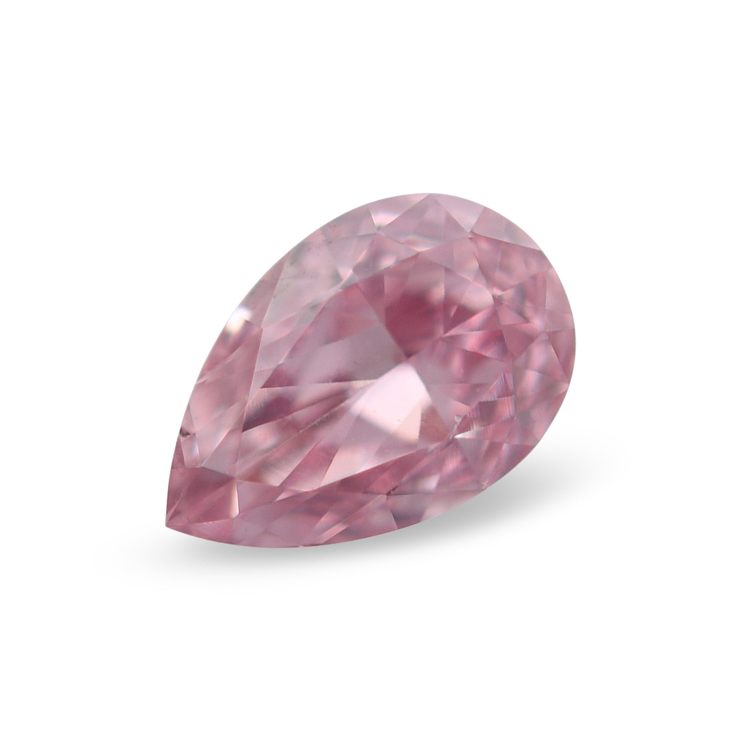 0.17 Carat Fancy Intense Purplish Pink Pear Diamond SI1 GIA