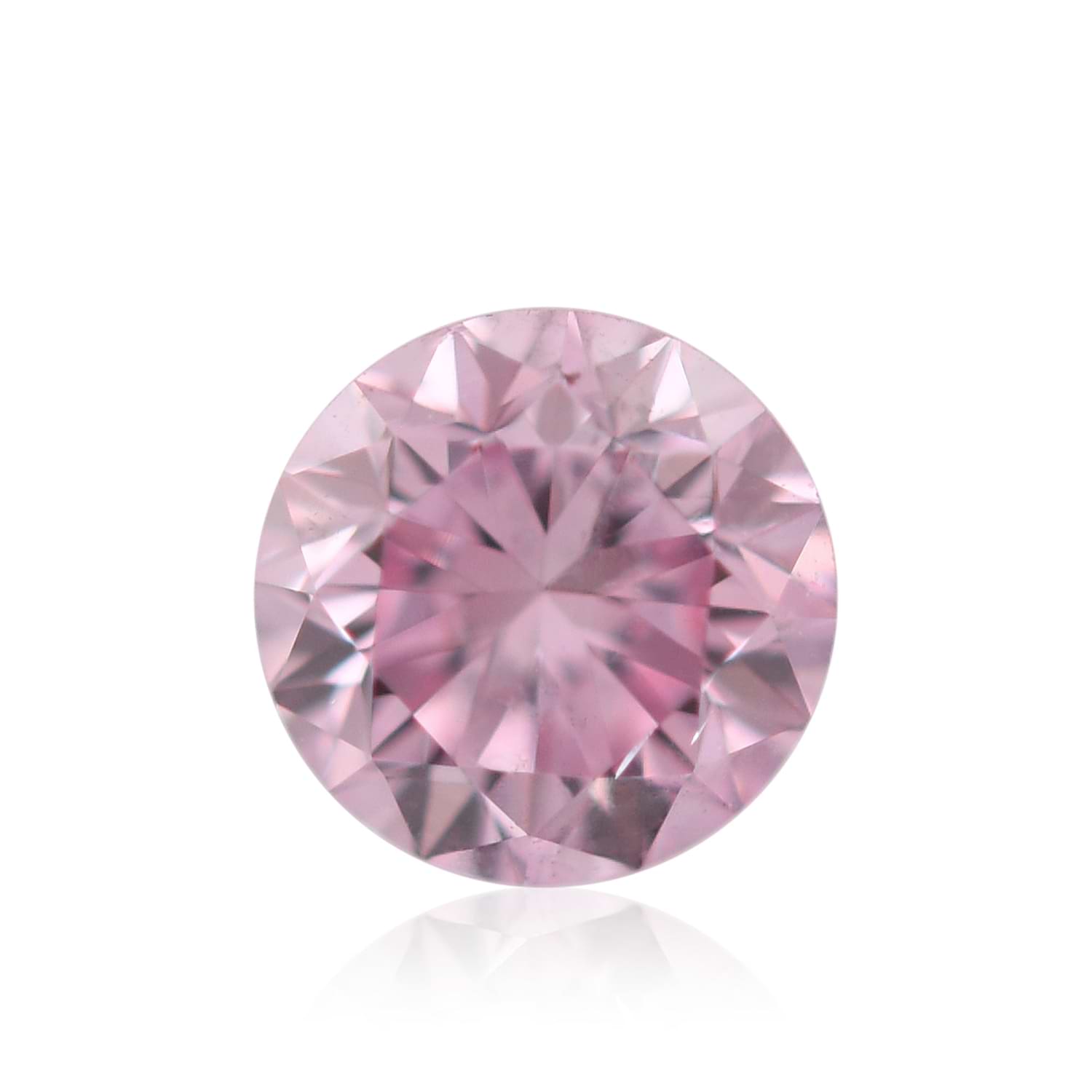0.18 Carat Fancy Intense Purplish Pink Round Brilliant Diamond SI2 GIA