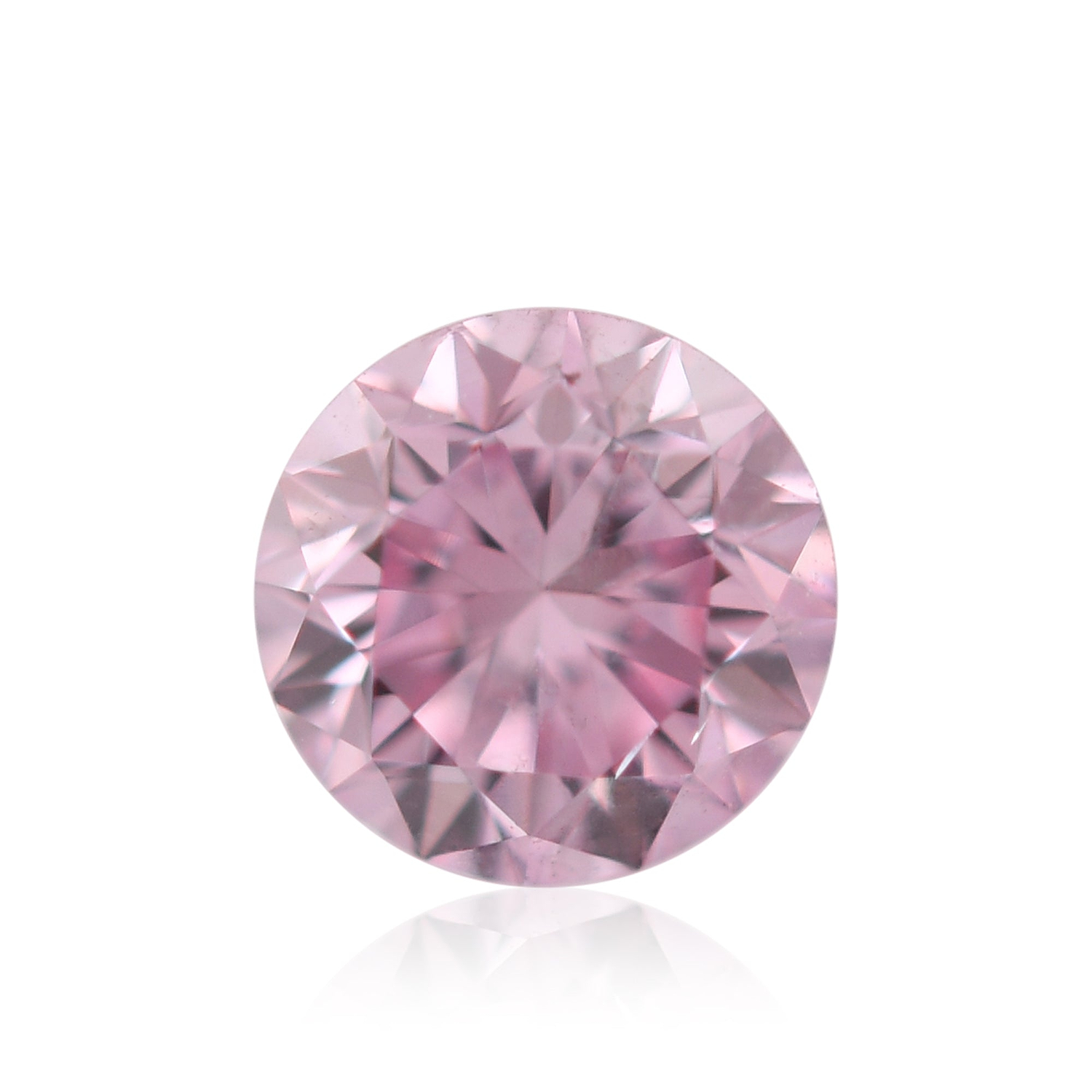 0.18 Carat Fancy Intense Purplish Pink Round Brilliant Diamond SI2 GIA