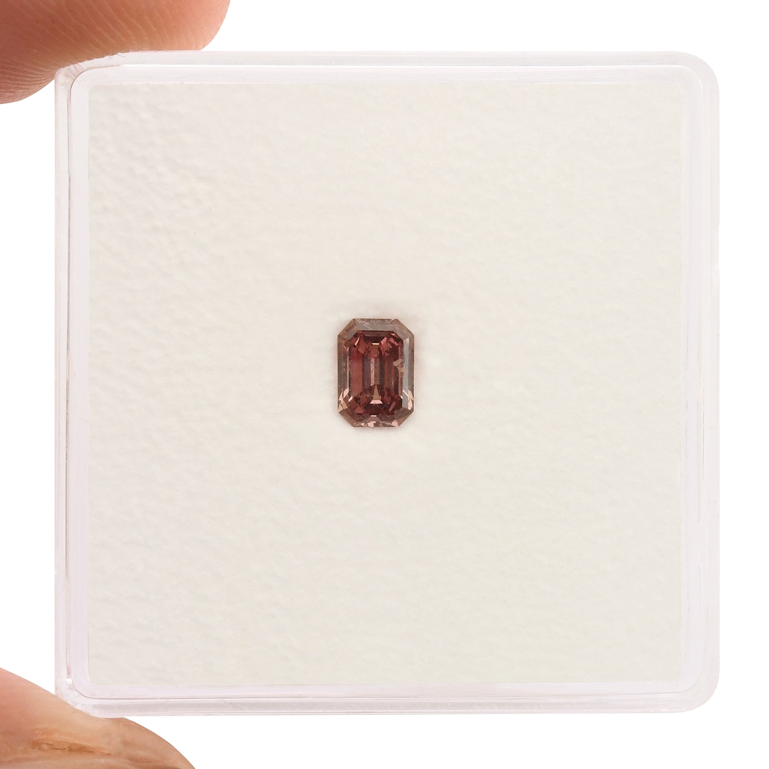 0.24 Carat Fancy Deep Pink Emerald Diamond SI2 GIA