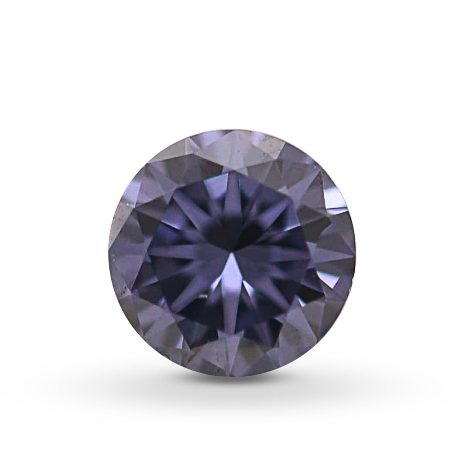0.28 Carat Fancy Deep Grayish Bluish Violet Round Diamond VS2 GIA