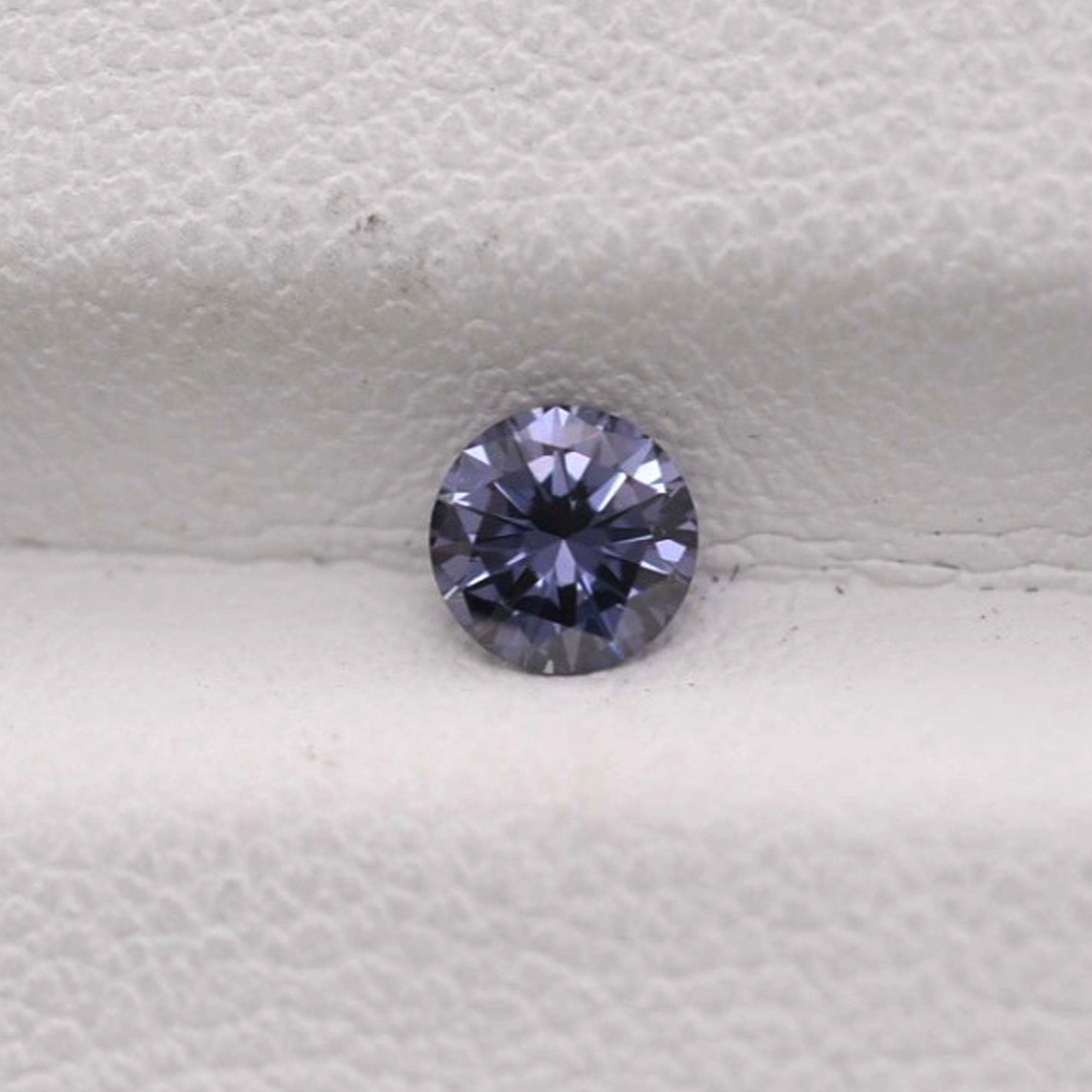 0.28 Carat Fancy Deep Grayish Bluish Violet Round Diamond VS2 GIA