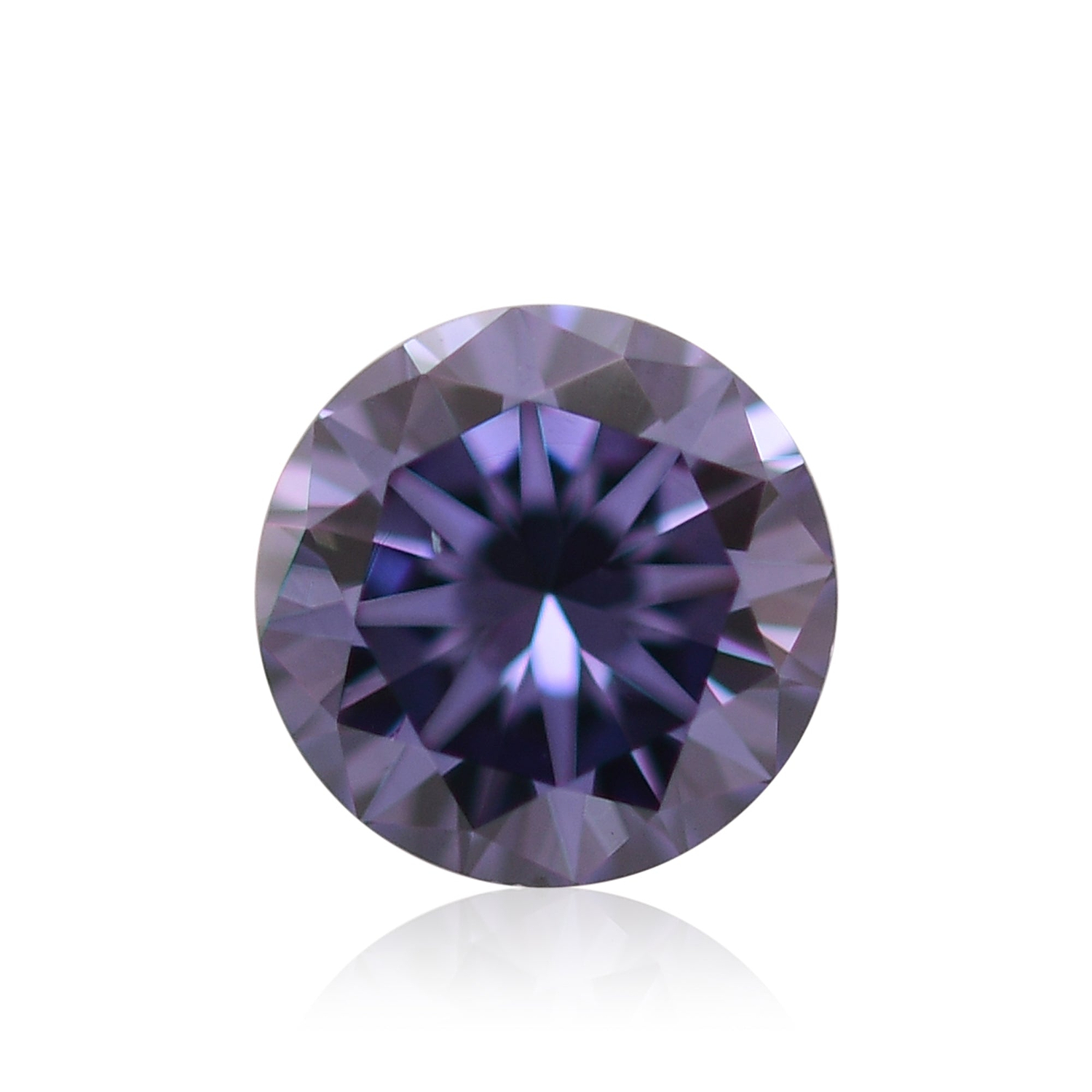 0.28 Carat Fancy Deep Grayish Bluish Violet Round Diamond VS2 GIA