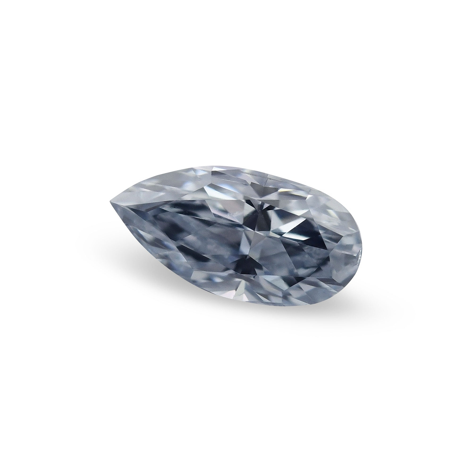 0.29 Carat Fancy Intense Blue Pear Diamond (I1) GIA