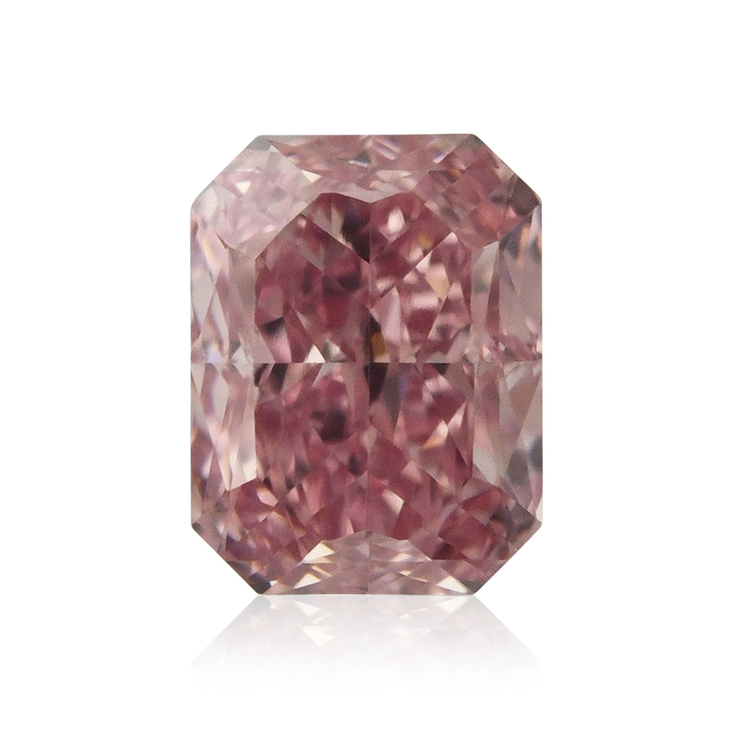 0.30 Carat Fancy Intense Pink Radiant Diamond VS2 GIA