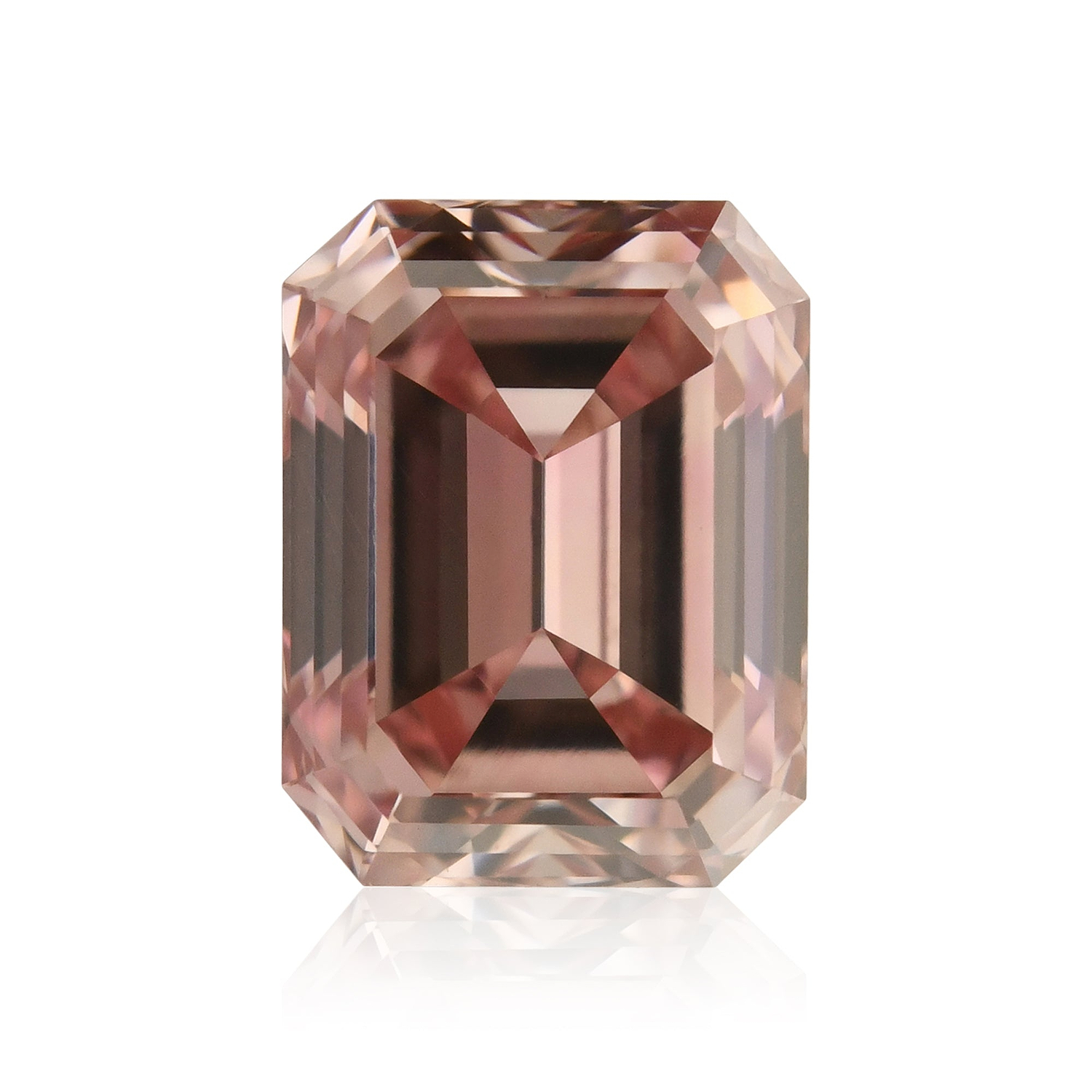 0.38 Carat Fancy Intense Orangy Pink Emerald Diamond VVS1 GIA