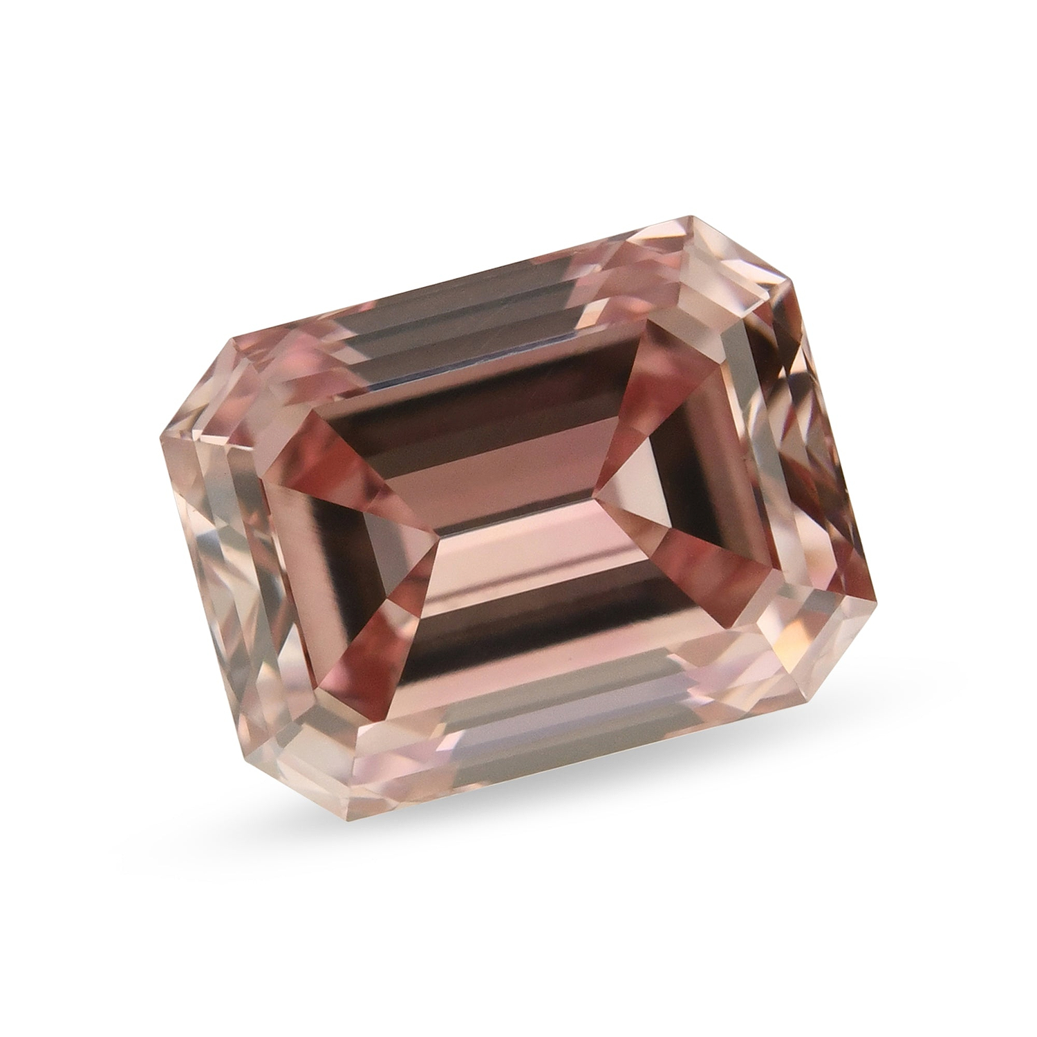 0.38 Carat Fancy Intense Orangy Pink Emerald Diamond VVS1 GIA