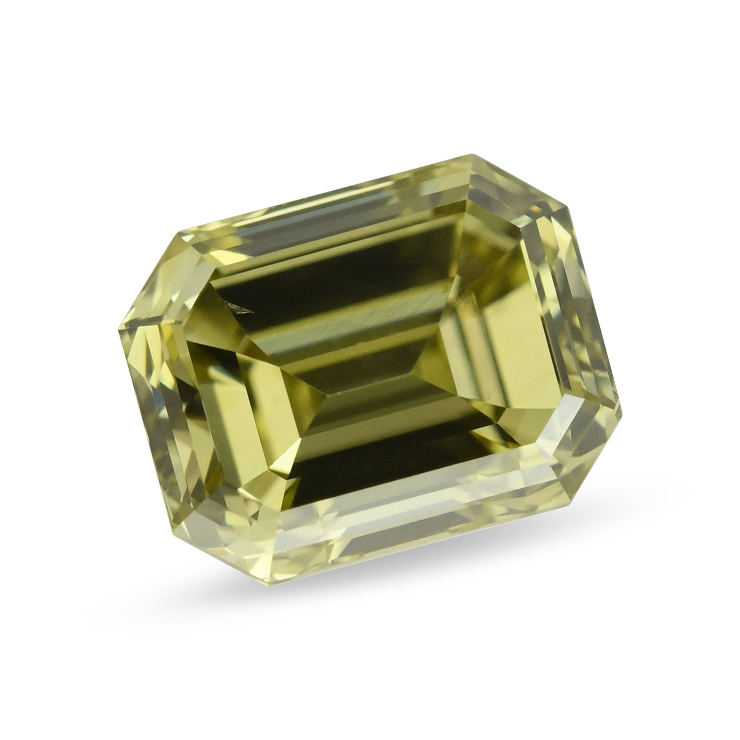0.40 Carat Fancy Dark Gray Greenish Yellow Chameleon Emerald Diamond VS2