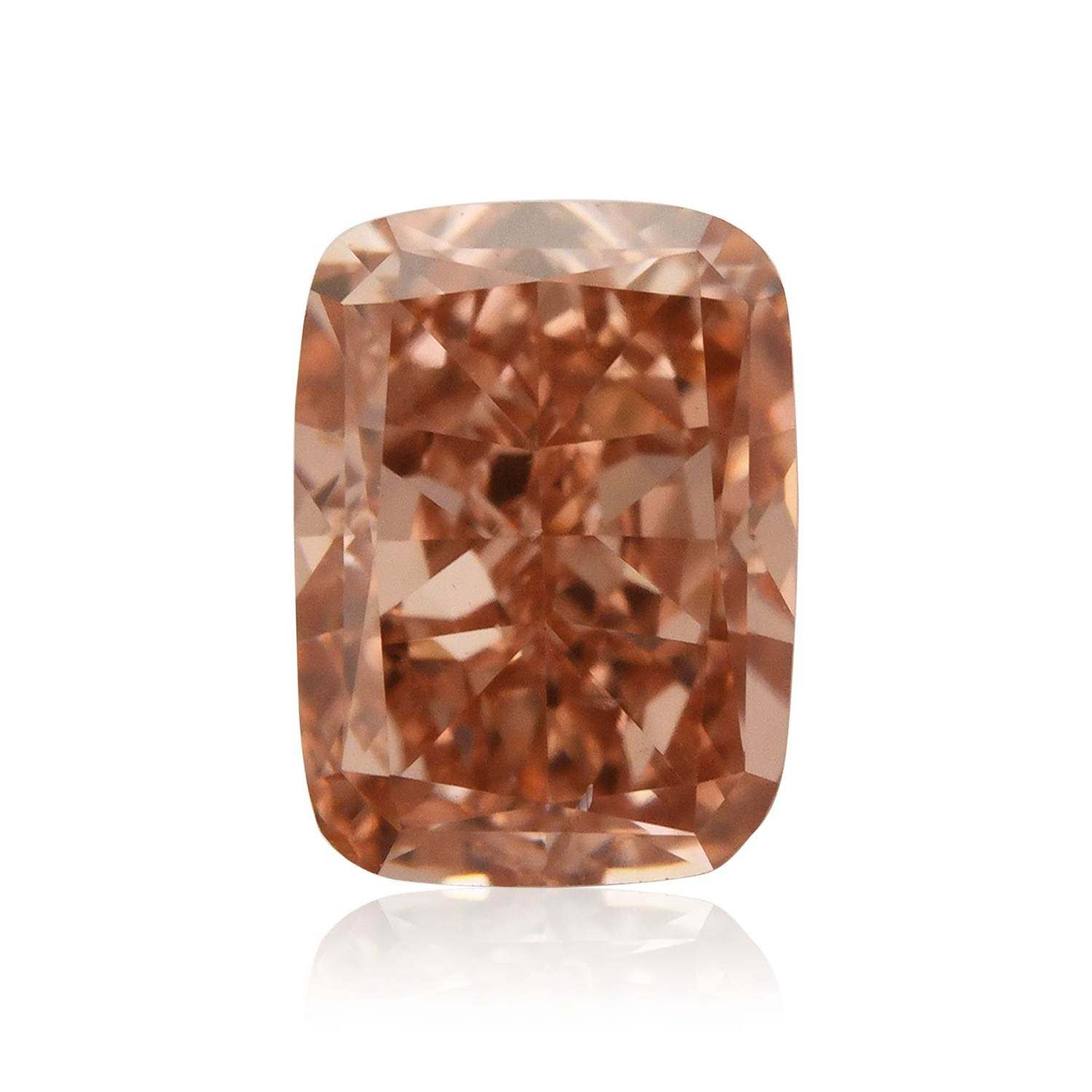 0.48 Carat Fancy Intense Orangy Pink Cushion Diamond SI1 GIA