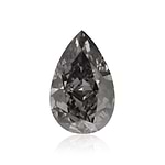 0.50 Carat Fancy Dark Gray Pear Diamond VS2 GIA