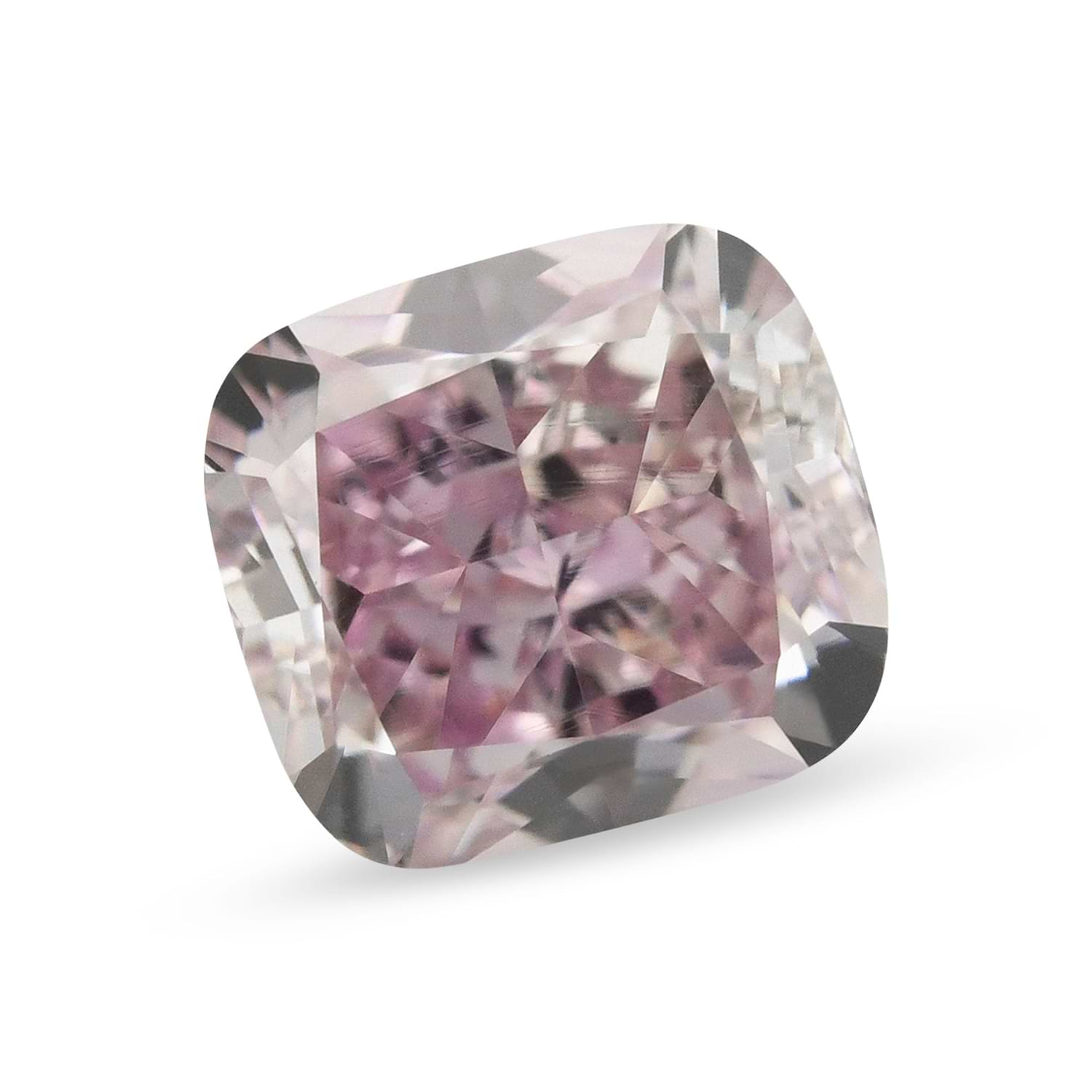 0.50 Carat Fancy Intense Purplish Pink Cushion Diamond VVS2 GIA