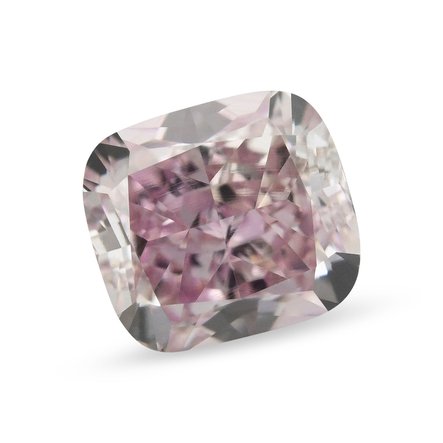 0.50 Carat Fancy Intense Purplish Pink Cushion Diamond VVS2 GIA