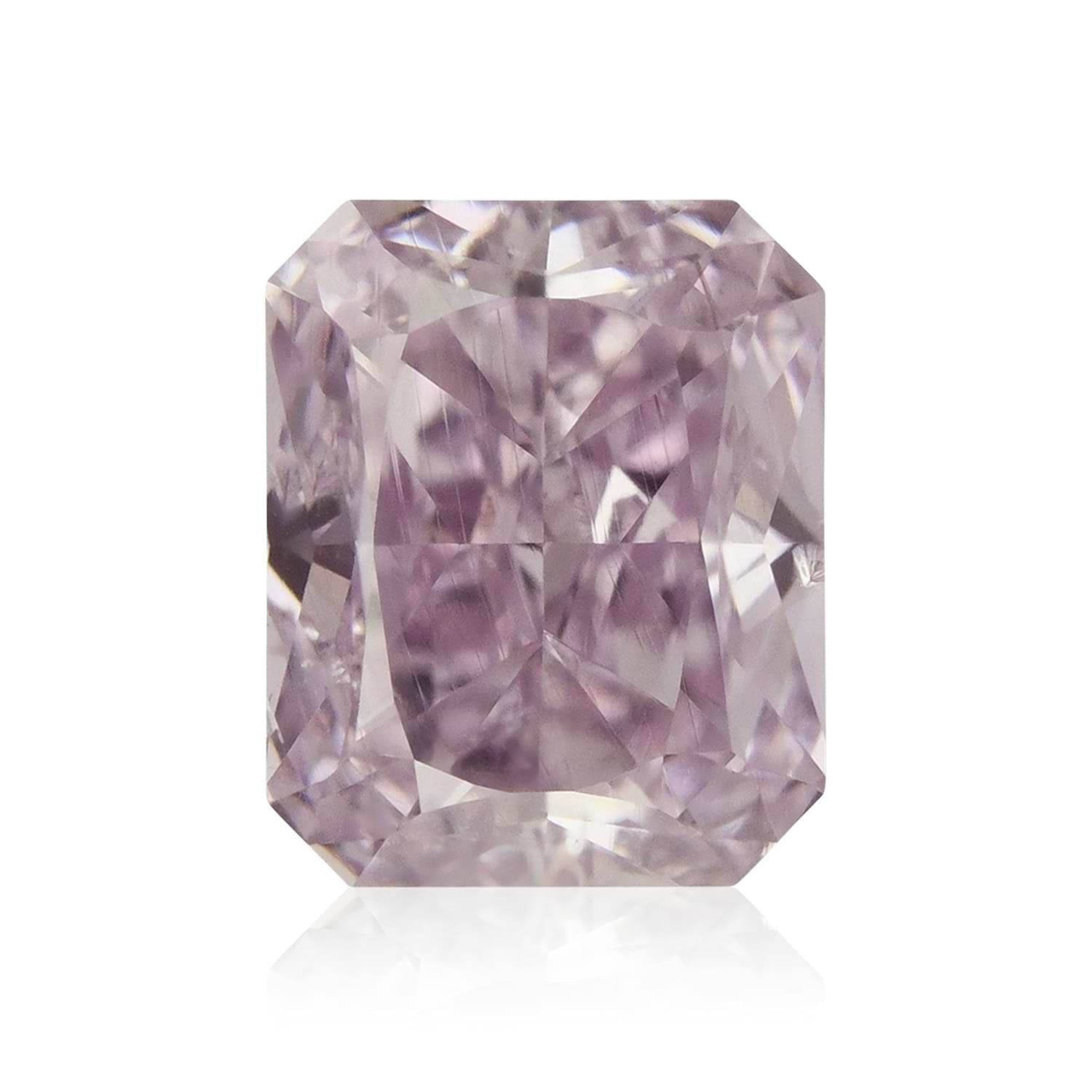 0.50 Carat Fancy Light Purplish Pink Radiant Diamond SI1 GIA