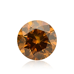0.50 Carat Fancy Deep Yellowish Orange Round Diamond I1 GIA