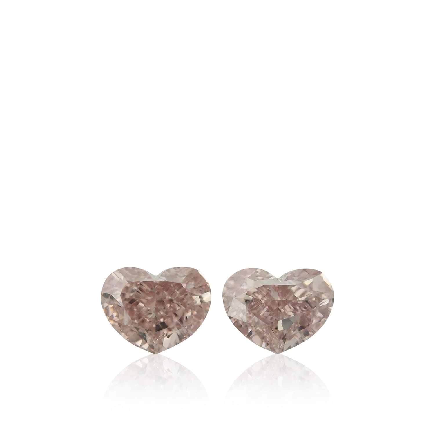 0.51 Carat Fancy Pink Heart Diamonds VS2