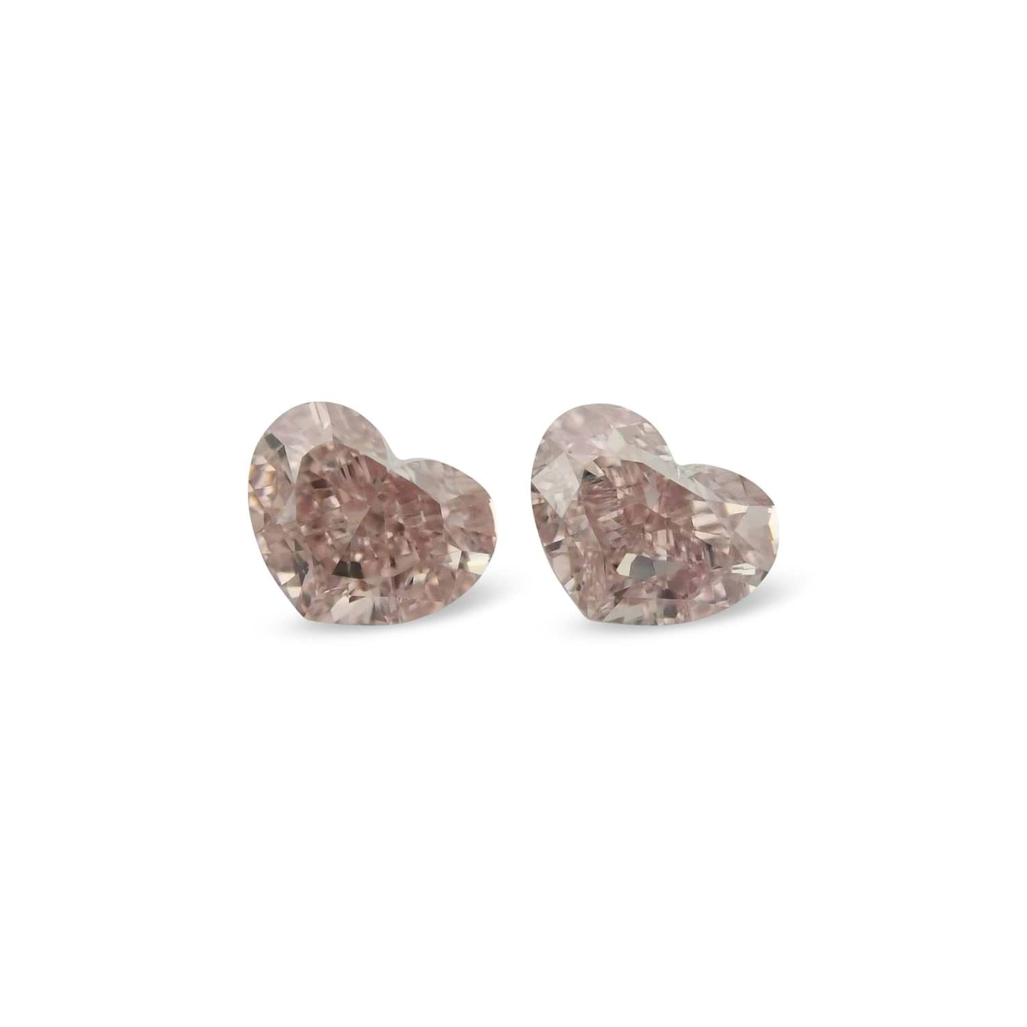 0.51 Carat Fancy Pink Heart Diamonds VS2