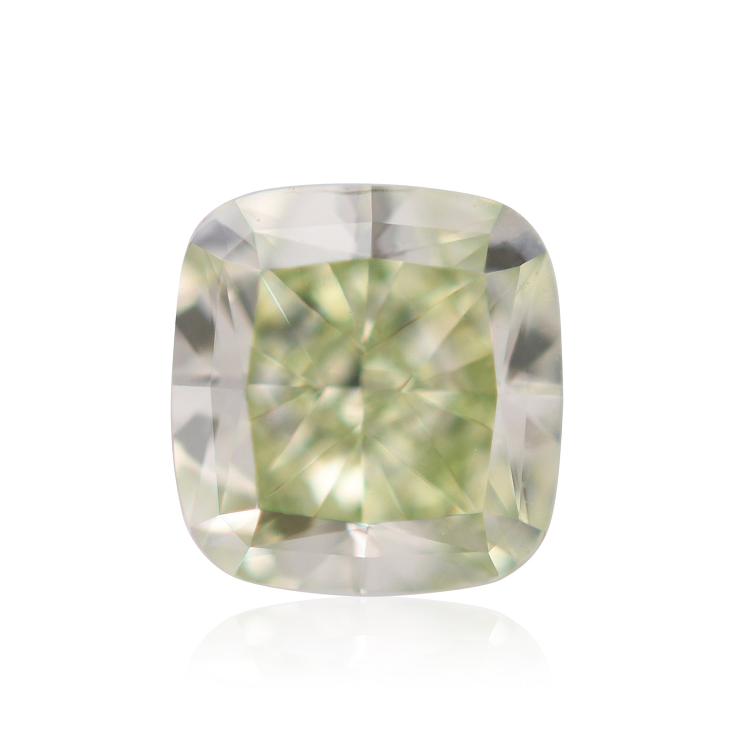 0.51 Carat Fancy Yellowish Green Cushion Diamond VVS1 GIA
