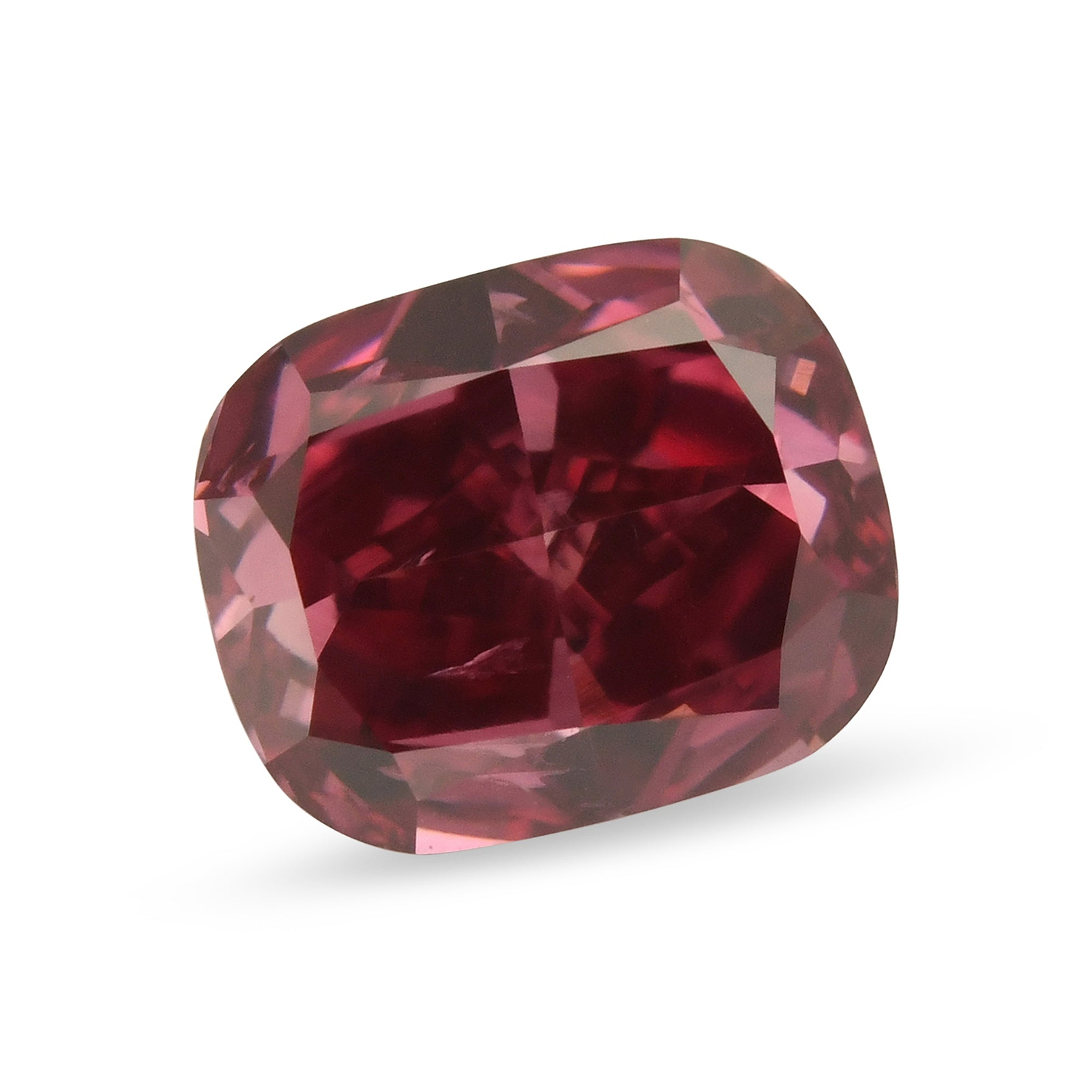 0.57 Carat Fancy Red Cushion Diamond SI2 GIA