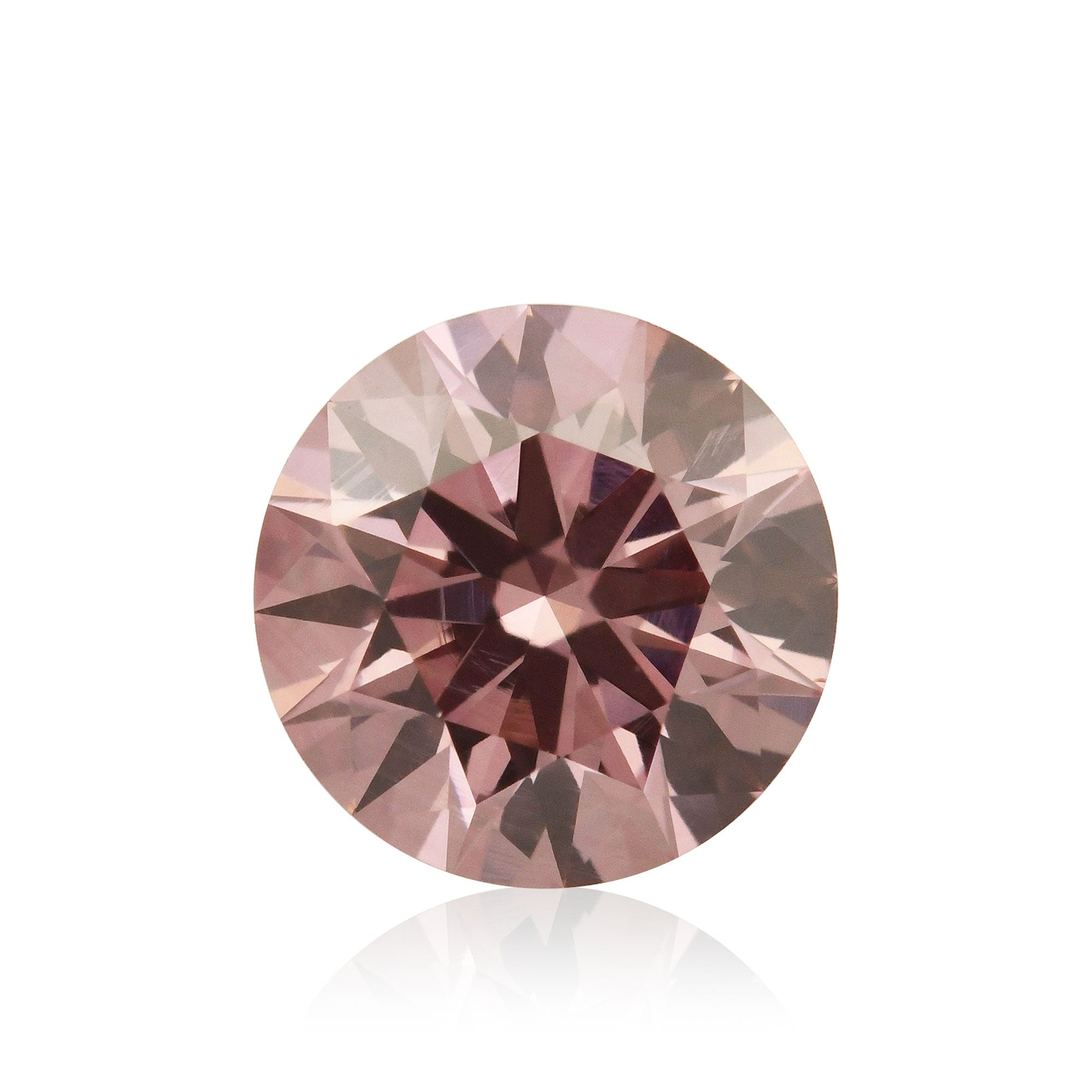 0.62 Carat Fancy Intense Pink Round Diamond VS1 GIA