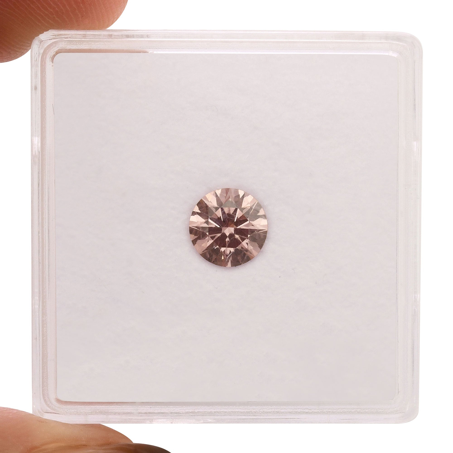 0.62 Carat Fancy Intense Pink Round Diamond VS1 GIA