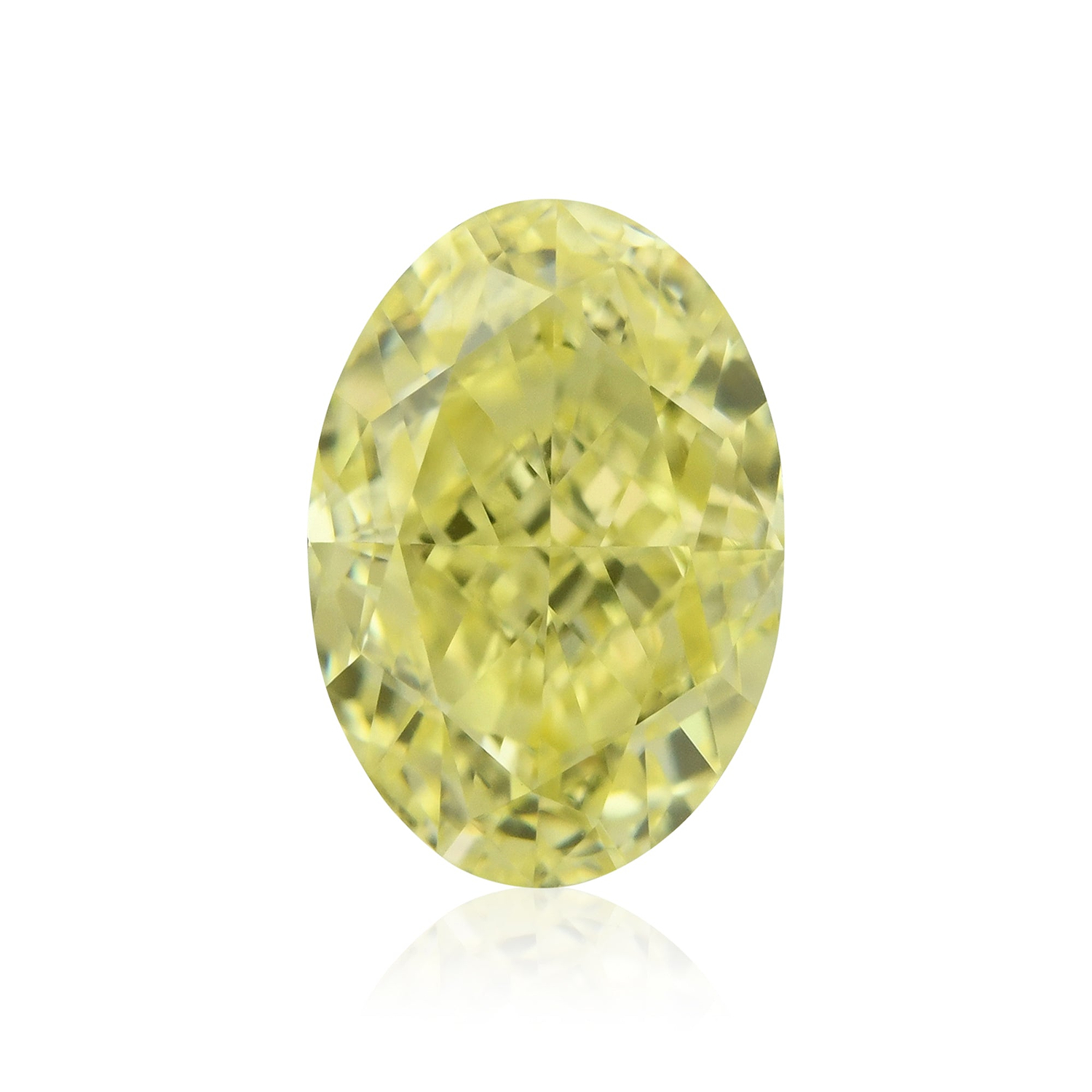 0.70 Carat Fancy Yellow Oval Diamond VVS2 GIA