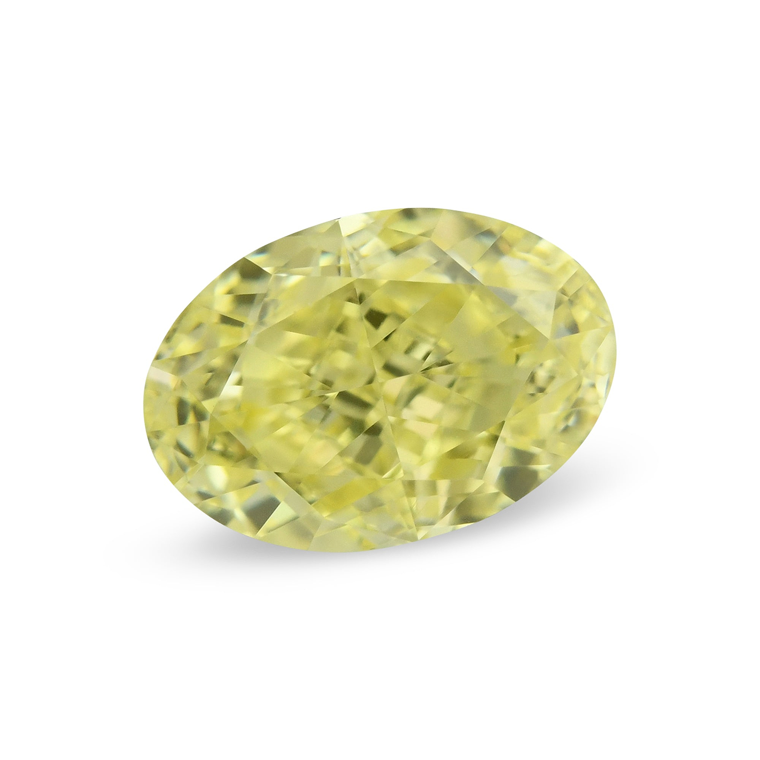 0.70 Carat Fancy Yellow Oval Diamond VVS2 GIA