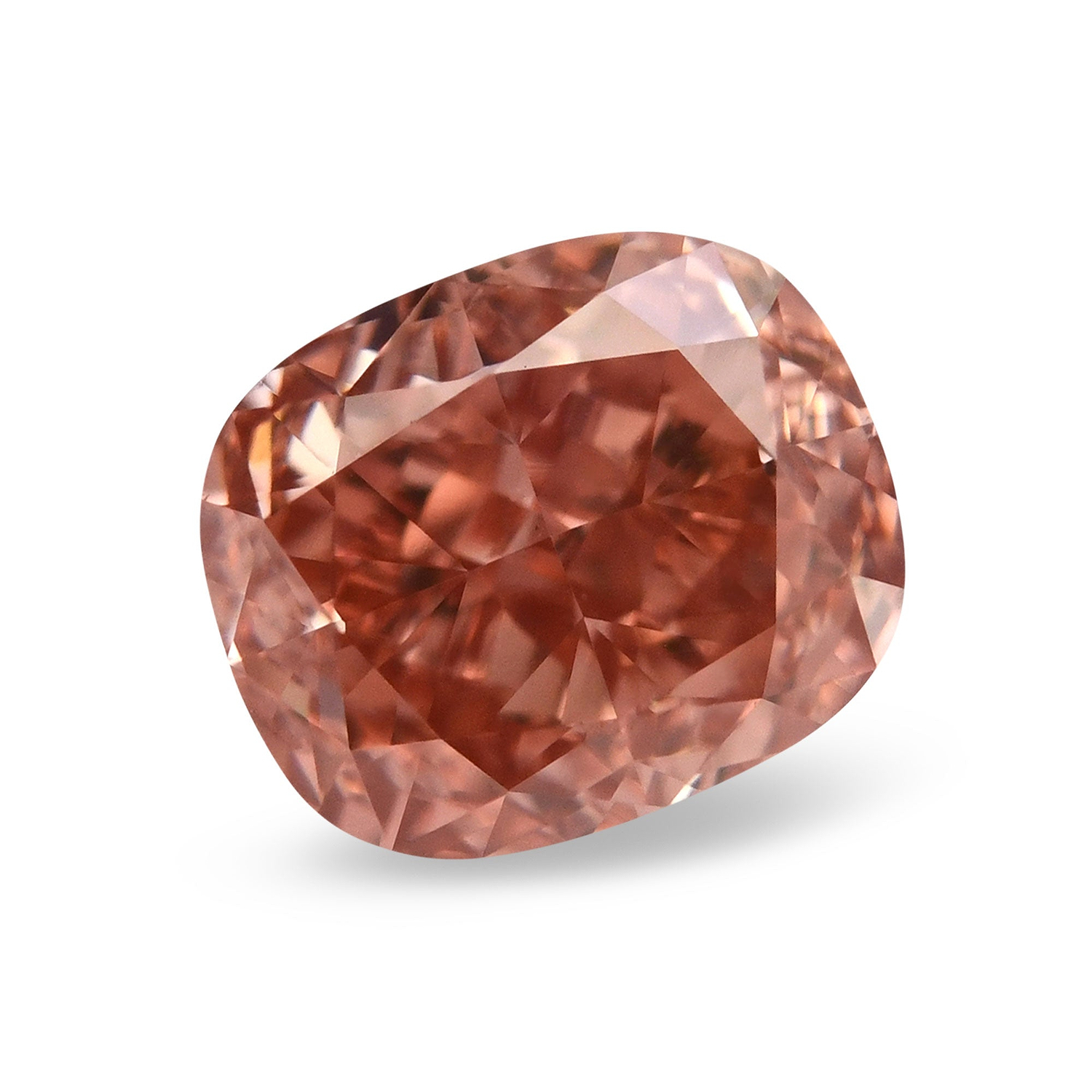 0.71 Carat Fancy Brown Pink Cushion Diamond VS1 GIA